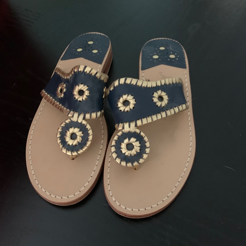 Navy and gold jacks
